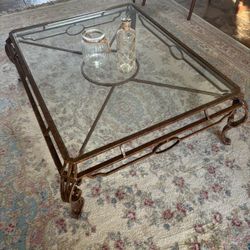 Coffee Table: Glass And Metal 