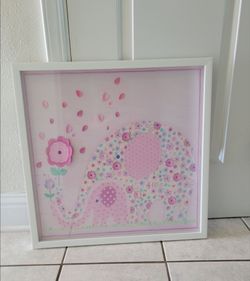 NEW Pink ELEPHANT Wall Art