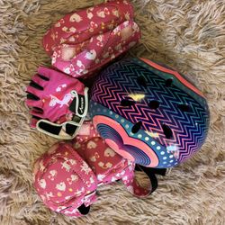 Girls Bike Helmet And Pads