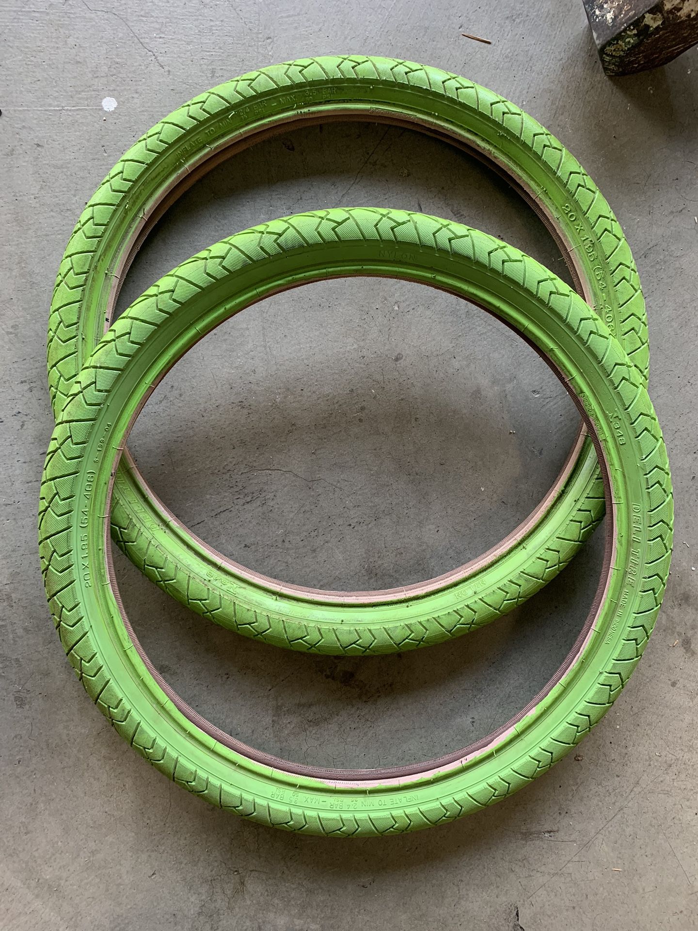 20” Lime, Green Bike Tires 