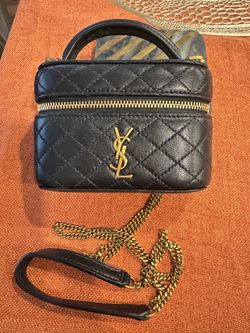Saint Laurent Paris Black Leather Bag