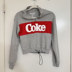 Coca-Cola Crop Zip Sweatshirt – Size XS