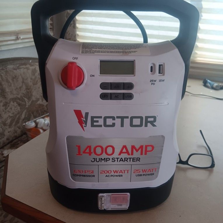 Vector 1400A Jump Starter W Air Compressor