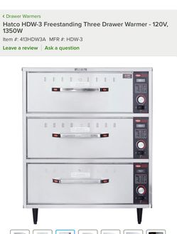 Hatco HDW-3 freestanding 3 drawer warmer
