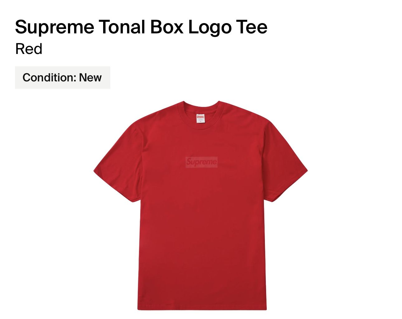 Red tonal box logo cheap