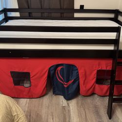 TWIN LOFT BED WITH MATTRESS