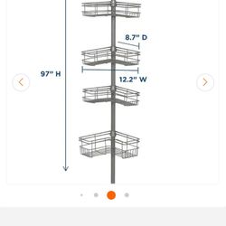 Shower Organizer w/Tension Rod $5