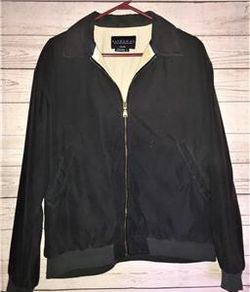 Men's Hathaway Wind & Water Repellent Jacket Size L/G Navy Blue Washable