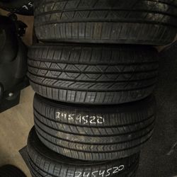 4 Tires 245.45.20 Road Hugger 90 % Tread Dot 3724