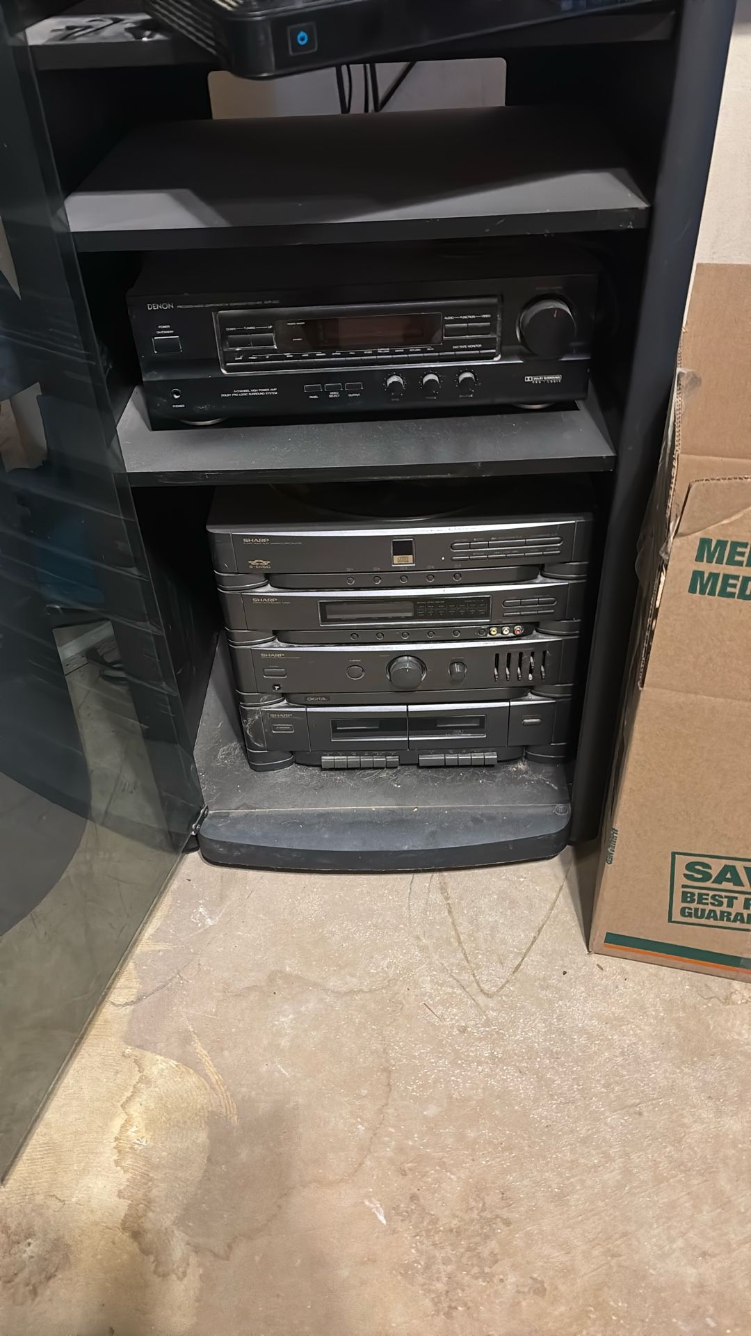 Sharp And Denon Stereo System. No Speakers