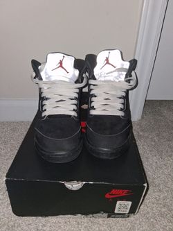 Air Jordan 5 Black Silver High-Top Sneakers