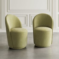 Landon Green Swivel Dining Chair (Set of 2)