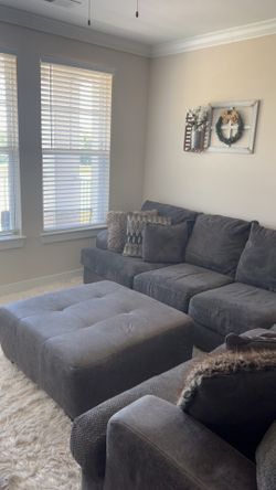 Couch + ottoman for sale 🛋️