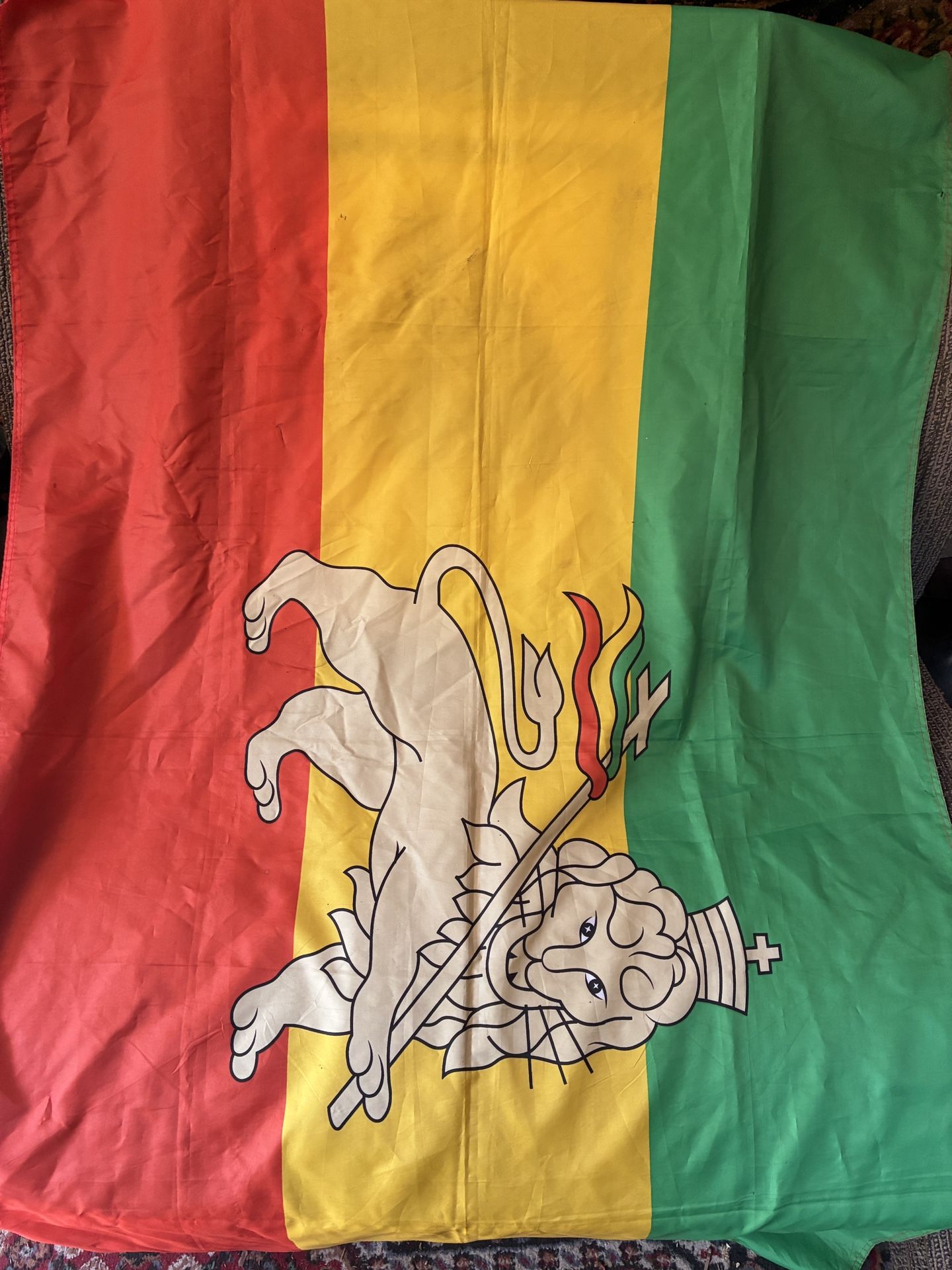 Old historic Ethiopian flag