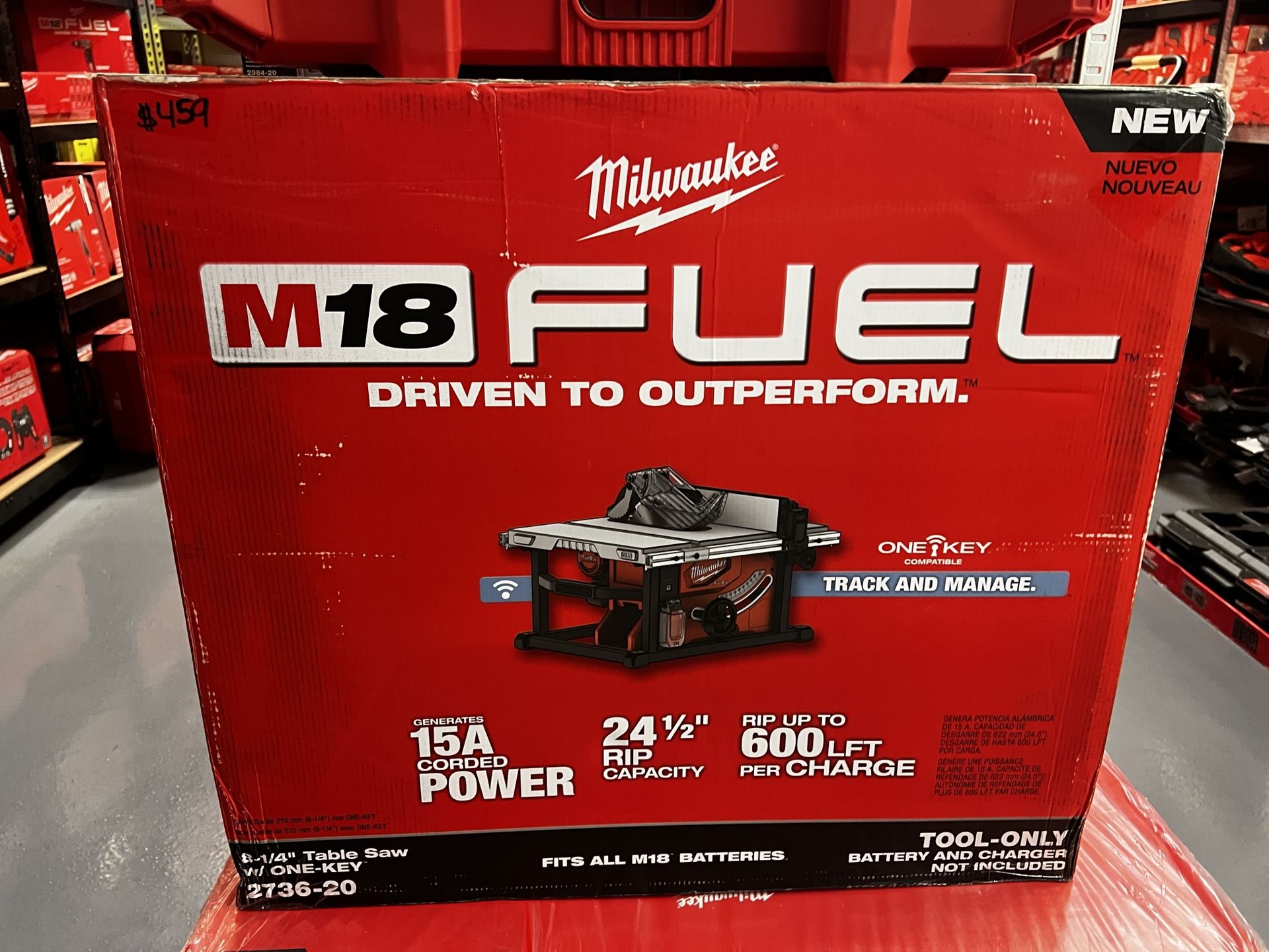 Milwaukee M18 Fuel 8-1/4” Table Saw W One Key Tool Only