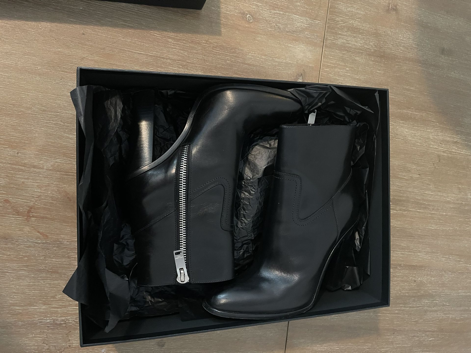 YSL Black Heeled Bootie