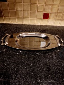 Mid Century Kromex Handled Tray