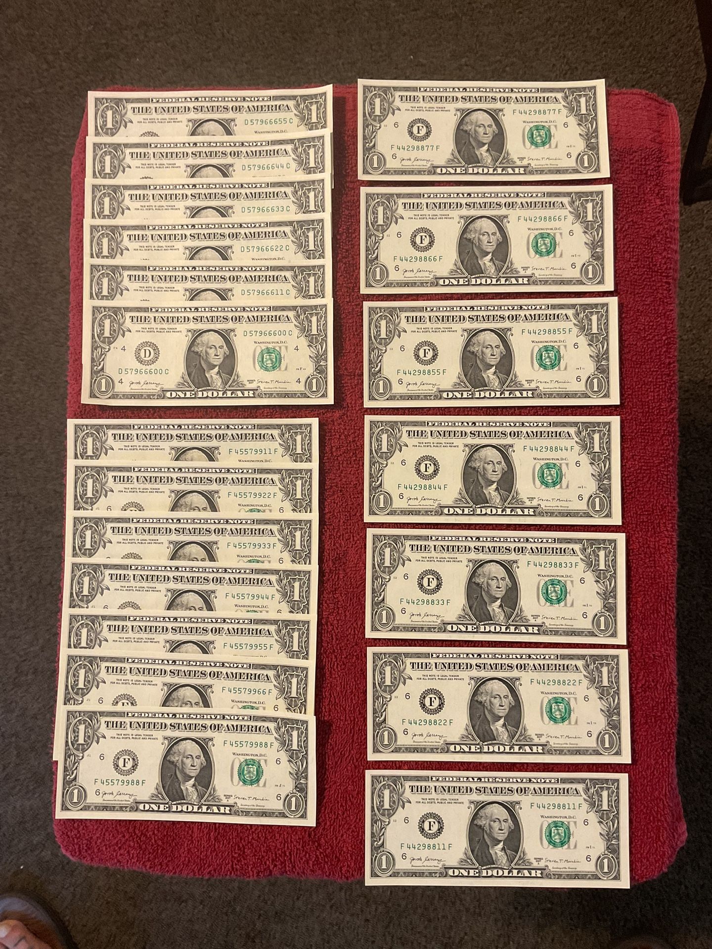 Fancy one dollar bills 2017