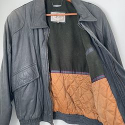 Vintage Levi Authentic Genuine Leather Jacket, Size M