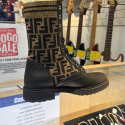 Fendi Rockoko Leather Boots