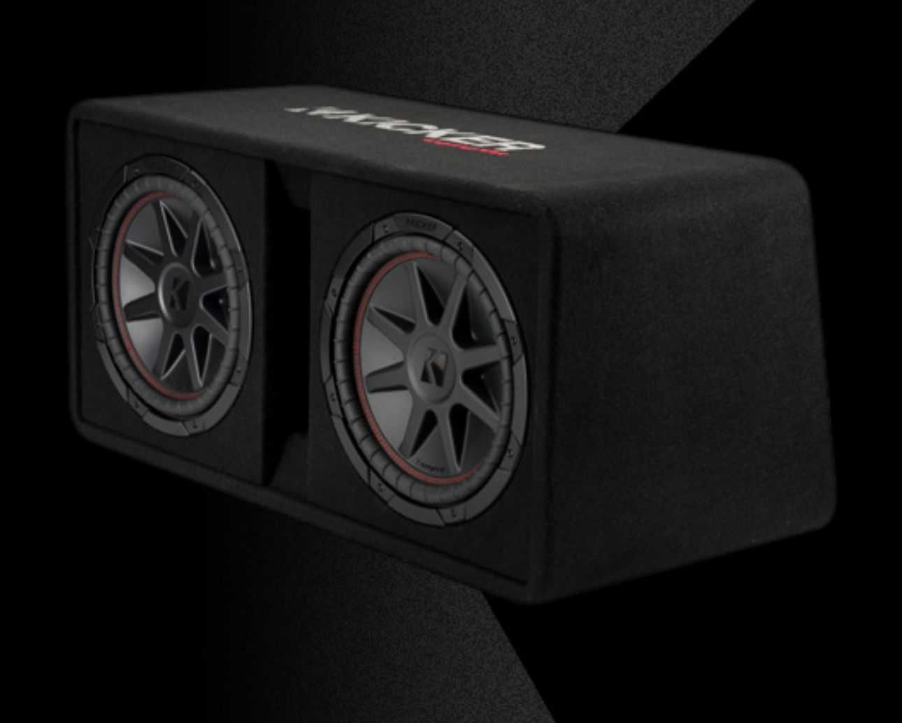 2-12” Kicker CompVR’s Subwoofer Enclosure, 1600w Peak Power!