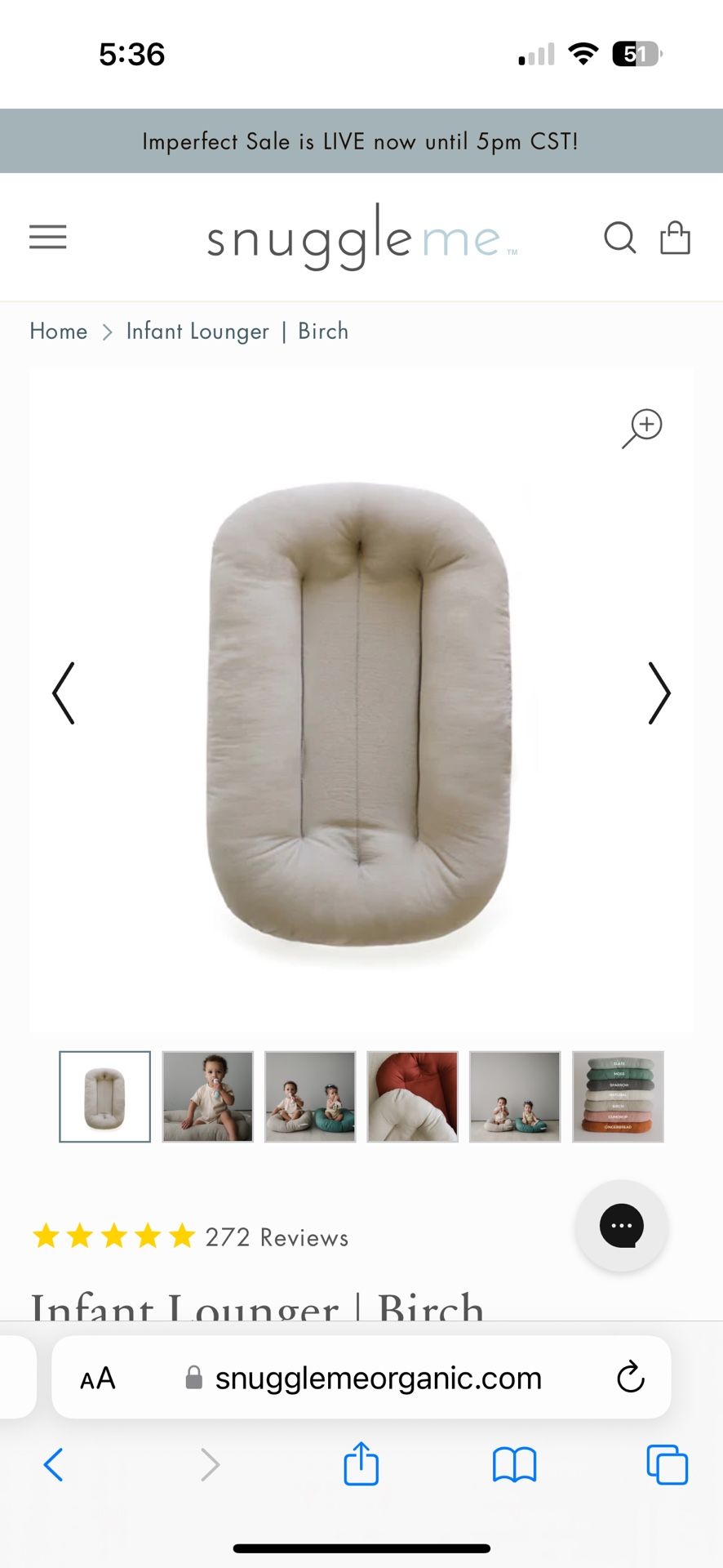 Brand new Snuggle Me Infant Lounge Bed