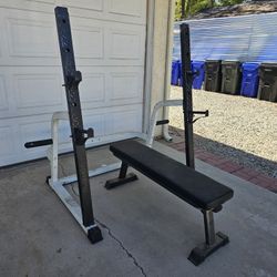 Squat Rack And Flat Bench