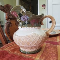 Vintage Tracy Porter Alouette Collection Floral Ceramic Pitcher