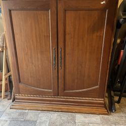 Brown Wooden Entertainment Center 