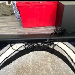 JBL soundbar and subwoofer