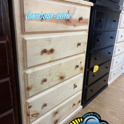 Natural 2 Knob Jumbo Dresser Cajonera Comoda De Pino Nuevo 