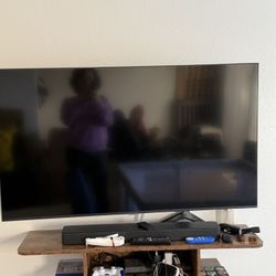 50” TV Samsung Smart TV And Floating Shelf