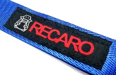 BRAND NEW JDM Recaro Blue Racing Keychain Wrist Metal key Ring Hook Strap Lanyard Universal