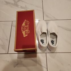 White Classic Slip On Vans