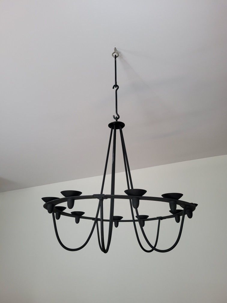 Black Iron Candelabra Chandelier