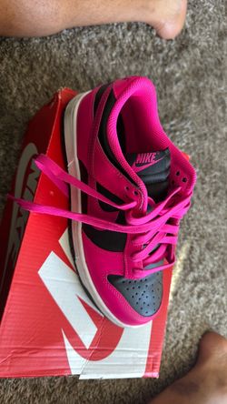 Nike Dunk Low Pink and Black Sneakers size 6.5y