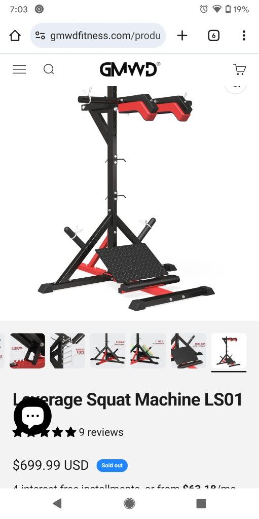 Brand New Leverage Squat Machine