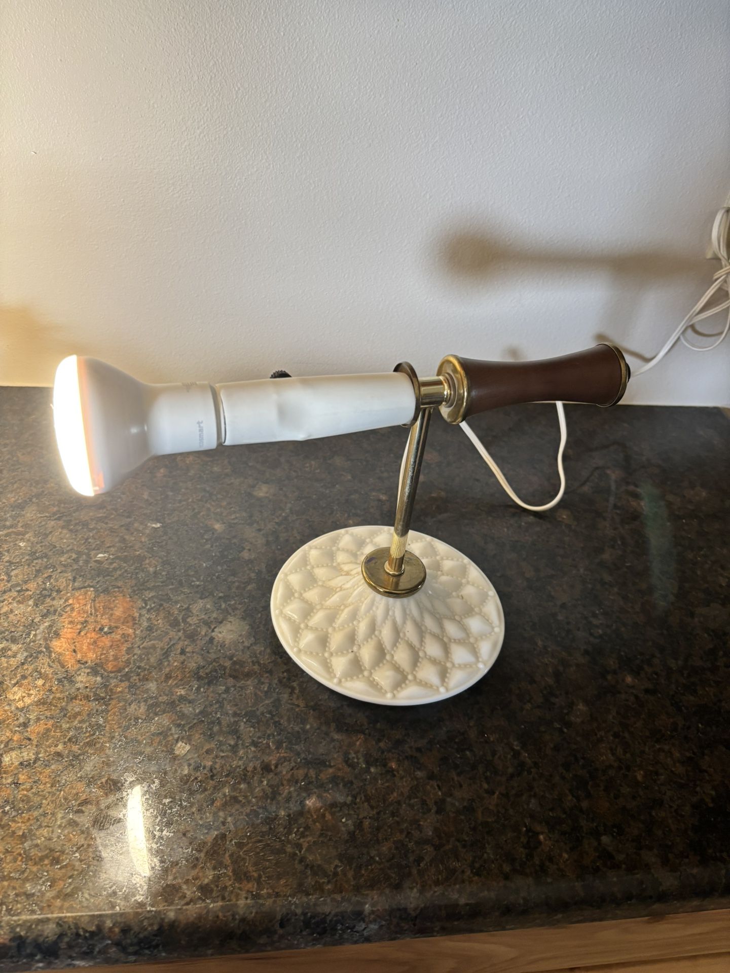 vtg milk glass wall sconce light lamp