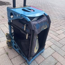 Züca Rolling Sport Bag - Blue Frame, Good Condition