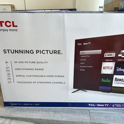 50” TCL ROKU UHD HDR SMART TV