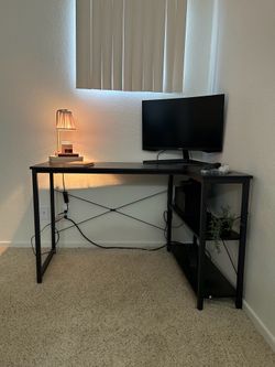 Desk with shelves