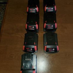 65$ Each. Please Dont Hit Me Up Unless You Want To Pay My Price. Milwaukee M18 Battery 5.0. Only 10 Left 