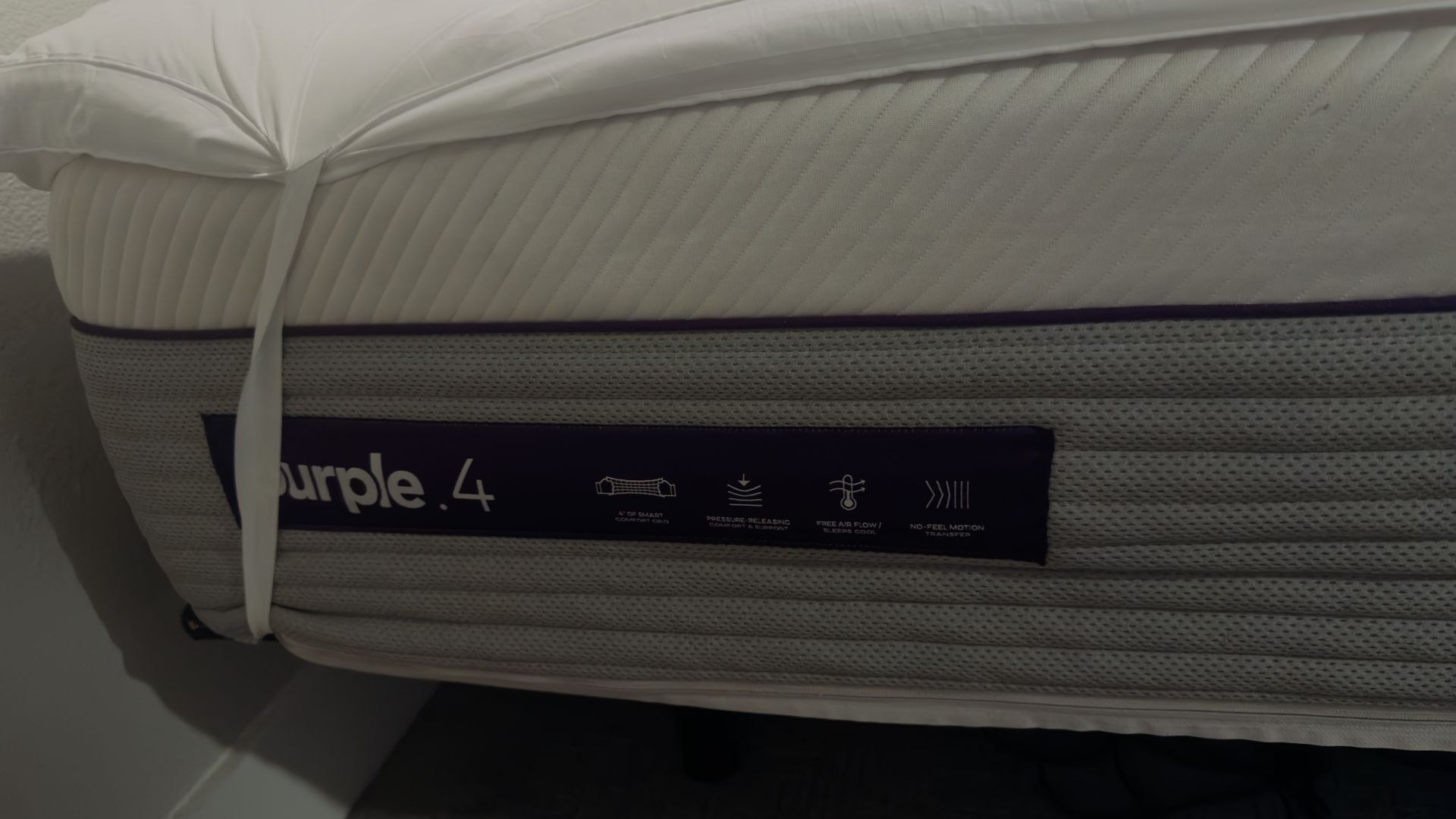 1YEAR OLD PURPLE CALI KING MATTRESS AND BED-FRAME