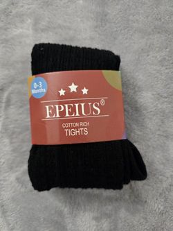 EPEIUS Baby Tights - 0-3 Months - Black
