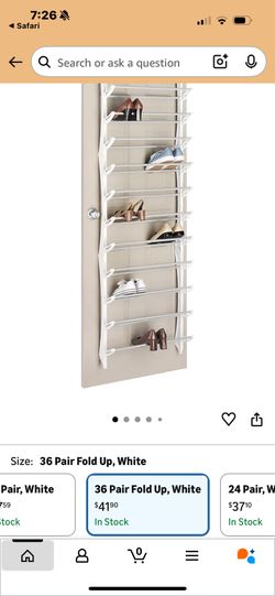 Shoe Rack - Over The Door- Holds 36 Pair -Whitmor-shelf-organizer