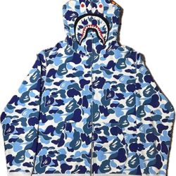 Bape Blue Camo Full Zip up 