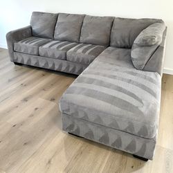 GREY SECTIONAL COUCH SOFA 