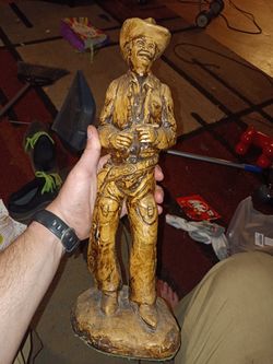 Vintage Western Cowboy Statue
