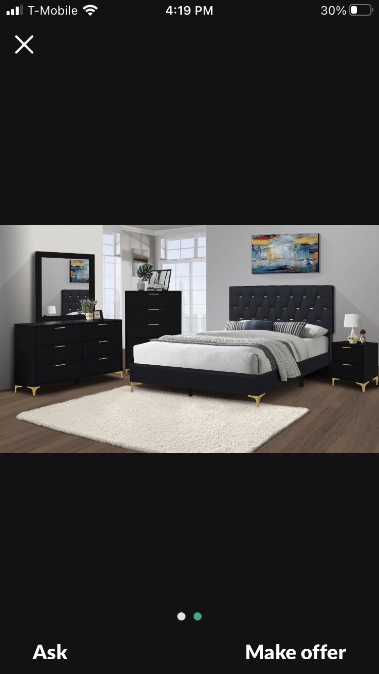 Brand New Queen Size Bedroom Set$799.financing Available No Credit Needed In