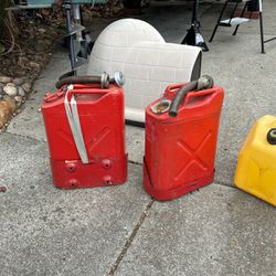 Jerry Metal Gas Cans. 